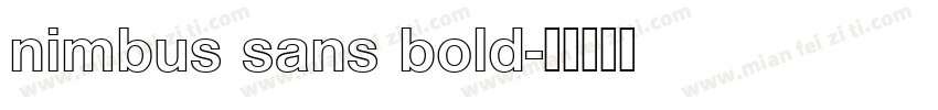 nimbus sans bold字体转换
